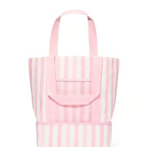 Victoria's Secret Pink and White Tote Bag